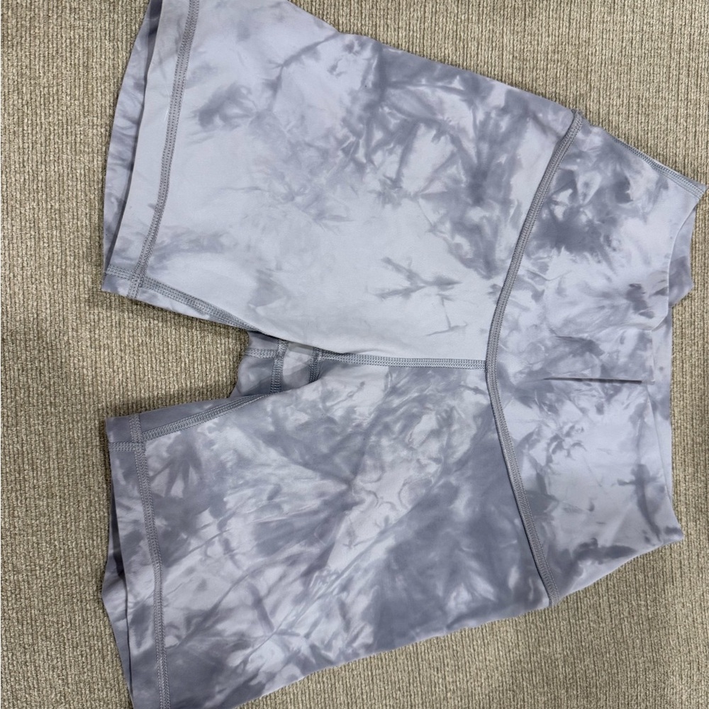 Gray Tie-Dye Athletic Shorts